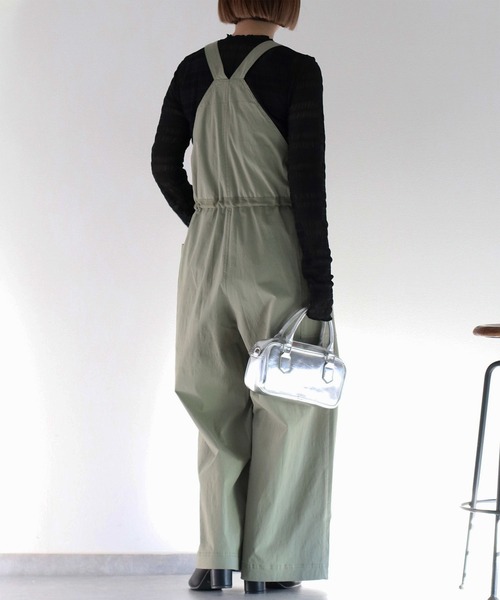 KAPITAL オーバーオール S サロペット レザー紐 ミリタリー カーキ