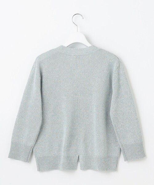 ニット セーター 「洗える」GIMA COTTON ミックスカラー Vネック ニット レディース_12