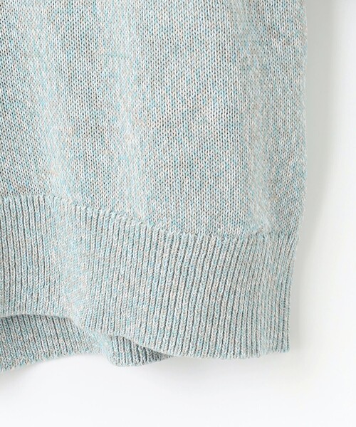 ニット セーター 「洗える」GIMA COTTON ミックスカラー Vネック ニット レディース_15