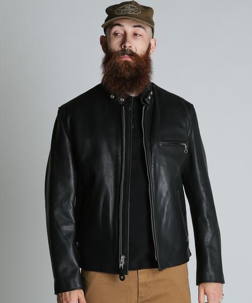 schott 641 ライダースジャケット 641 | Classic Steerhide Cafe Racer Motorcycle Jacket – Schott N.Y.C.
