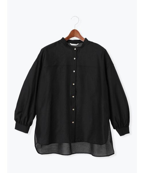 美品♡マチャットゆったりスタンドカラーオーバーシャツ ブラウス バンドカラー osharewalker ブラウス レディース トップス シャツ 長袖