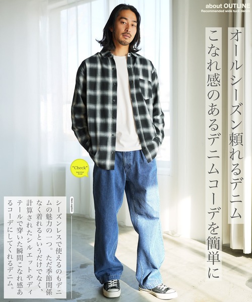 JIGGYS SHOP（ジギーズショップ） ワイドパンツ ジーンズ ライトオンス