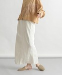 ロング スカート ダブルボタンIラインスカートの詳細画像2