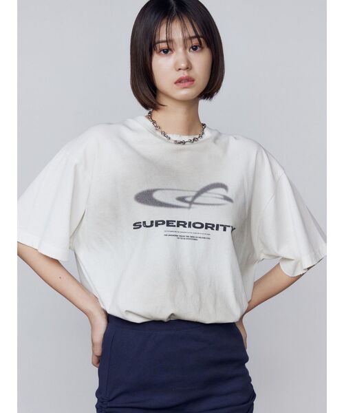 EMODA tシャツ アートグラフィックオーバーTシャツ レディース