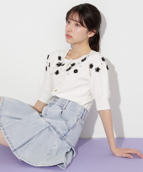 ジルスチュアート♡アネリリブニット/タイト/トップス/プルオーバー/長袖 JILL by JILL STUART｜スキッパーニットトップス | Rakuten
