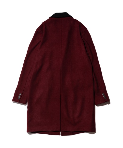 glamb（グラム） チェスターコート S ワインレッド メンズ : ZOZOTOWN