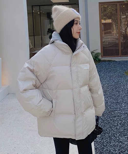 「shopnikoniko」 中綿ブルゾン フリー ブラック レディース_画像6