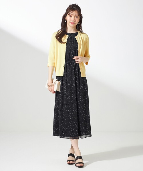 ANY SIS（エニィスィス） ワンピース 半袖 「洗える」シアーパターン