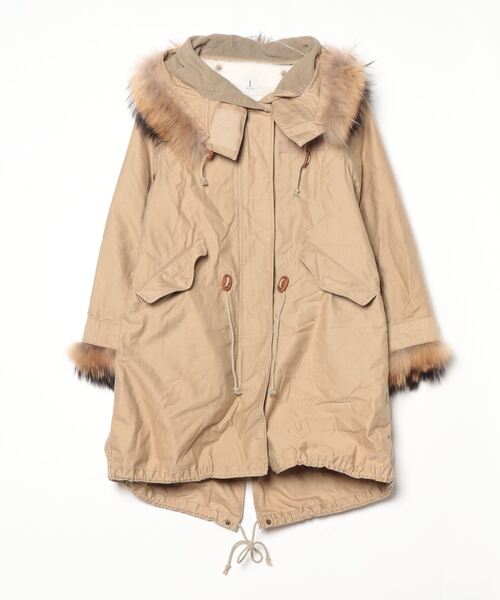 ADAM ET ROPE'（アダムエロペ） モッズコート 36 ベージュ レディース