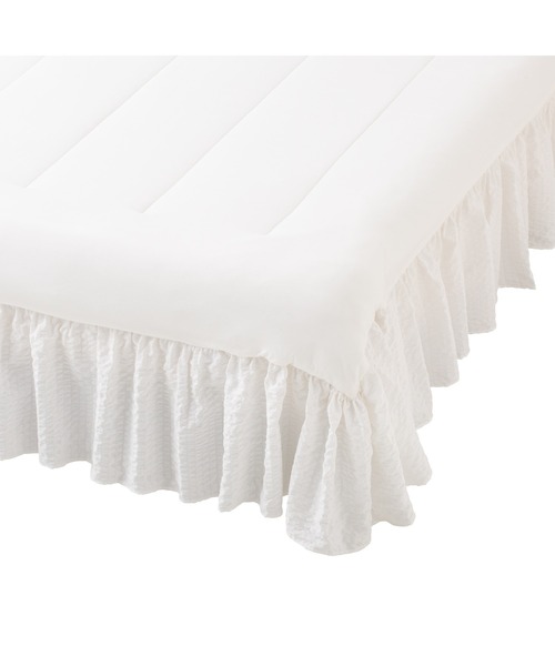francfranc　ベッドパッド　セミダブル　新品未使用　ギャザー　ホワイト Francfranc ベッド 寝具 ふわろ 夏でもさらっともちもち ベッド