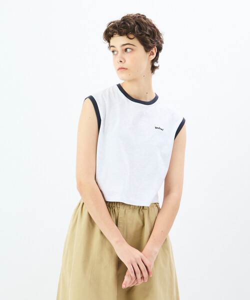 tシャツ ORCIVAL | コットン スリーブレスリンガーTシャツ WOMEN レディース