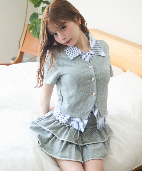 tシャツ layered set tee レディース TITTY＆CO. tシャツ レイヤードセーラーT レディース : ZOZOTOWN