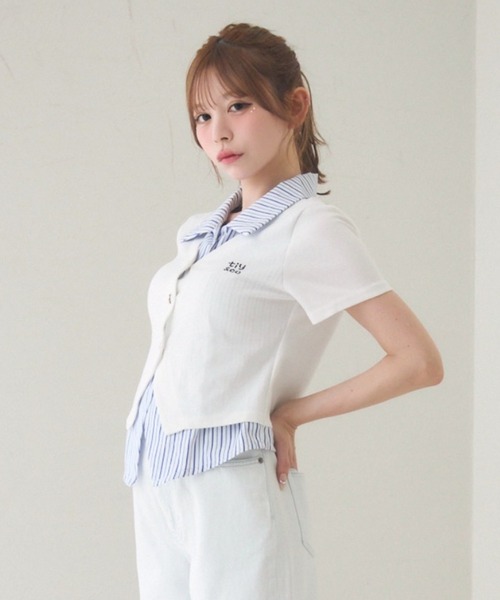 TITTY＆CO. tシャツ レイヤードセーラーT レディース : ZOZOTOWN