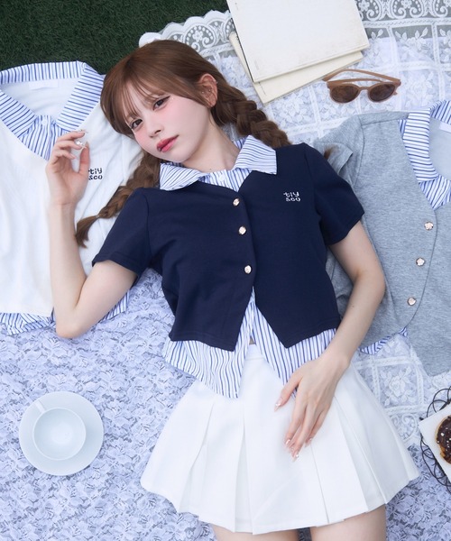 tシャツ レイヤードライクT-SHIRT レディース TITTY＆CO. tシャツ レイヤードセーラーT レディース : ZOZOTOWN