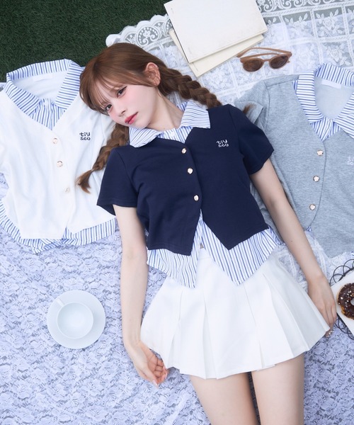 tシャツ 「WEB限定」スター チュール レイヤード TEE レディース TITTY＆CO. tシャツ レイヤードセーラーT レディース : ZOZOTOWN