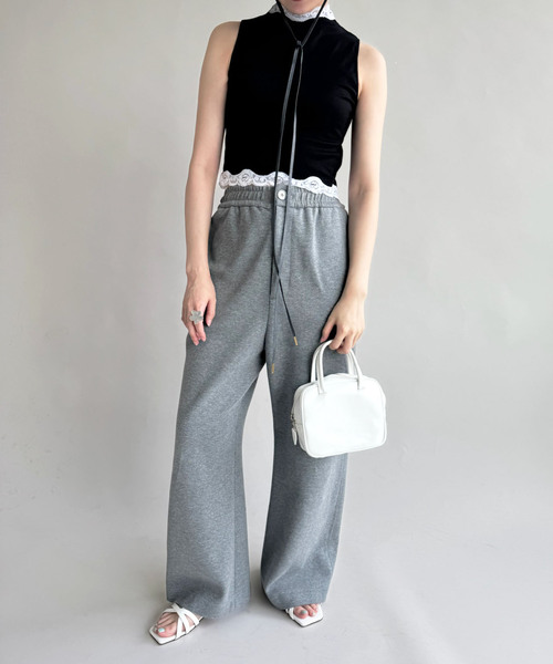 tシャツ レーストリムノースリーブトップ レディース EDIT. FOR LULU tシャツ レーストリムノースリーブトップ