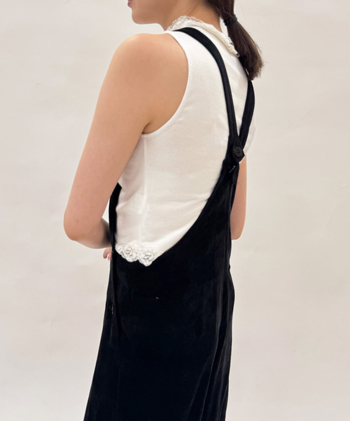 tシャツ レーストリムノースリーブトップ レディース EDIT. FOR LULU tシャツ レーストリムノースリーブトップ