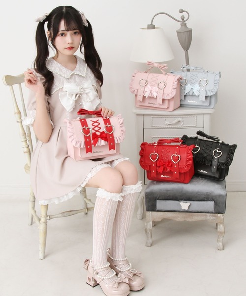 DearMyLove ショルダーストラップ スマホショルダー 夢展望 リボン まとめ買い】【送料無料】大きめリボンショルダーバッグ