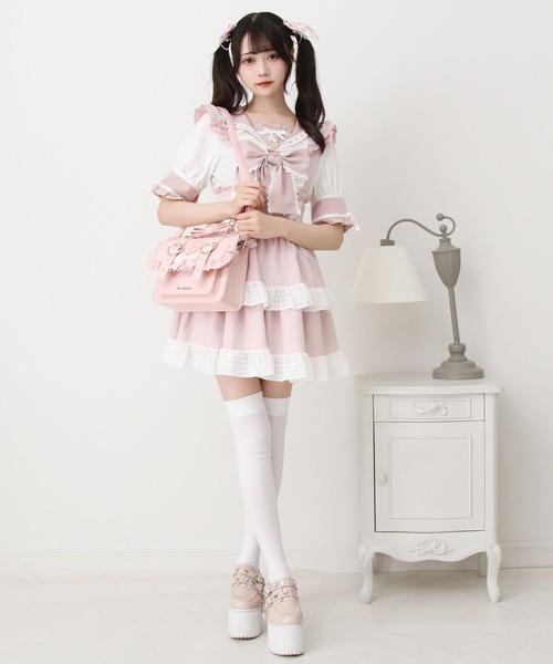 ♡ふりるりぼんショルダーバッグ♡ フリルリボンショルダーバッグ(FREE ブラック): SAMANTHAVEGA