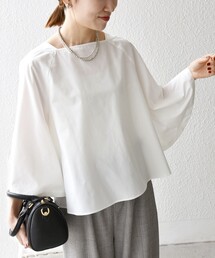 SHIPS any ブラウス シャツ any:「洗濯機可能」REPREVE ボートネック 