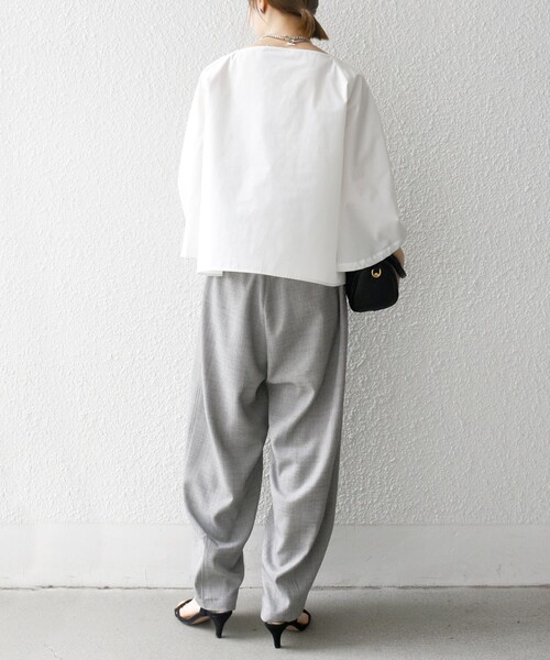 SHIPS any ブラウス シャツ any:「洗濯機可能」REPREVE ボートネック