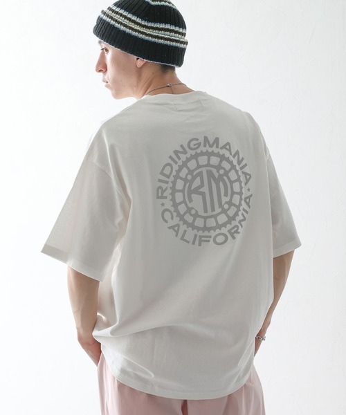 「Ridingmania」 半袖Tシャツ MEDIUM ブルー メンズ