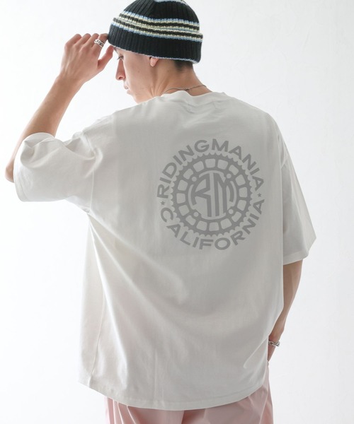 「Ridingmania」 半袖Tシャツ MEDIUM ブルー メンズ