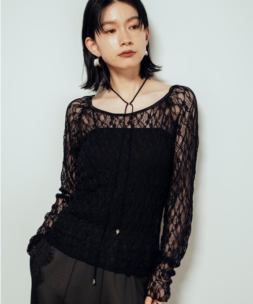 Shelly island（シェリーアイランド） tシャツ シアーレースバレエ