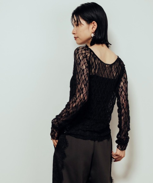 Shelly island（シェリーアイランド） tシャツ シアーレースバレエ 