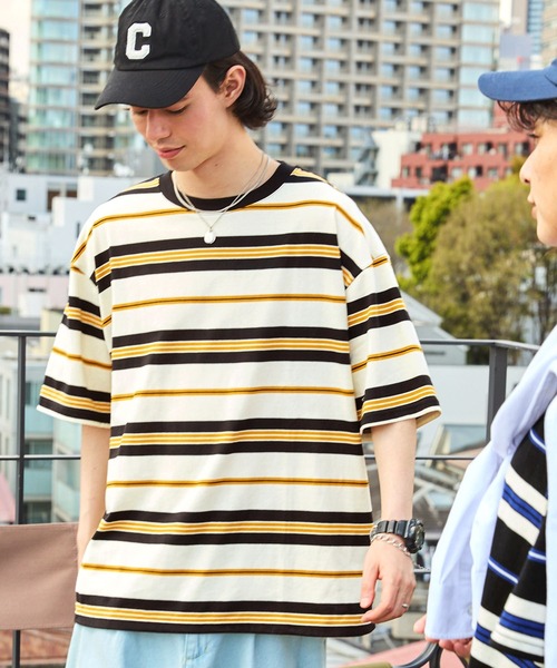 「BARK MANHATTAN」 半袖Tシャツ L ベージュ メンズ