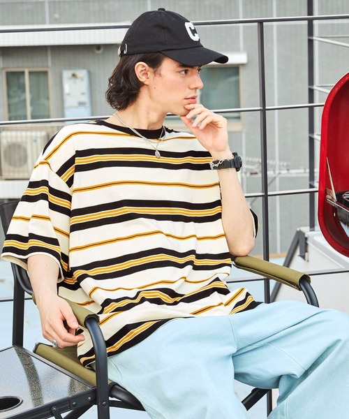 「BARK MANHATTAN」 半袖Tシャツ L ベージュ メンズ
