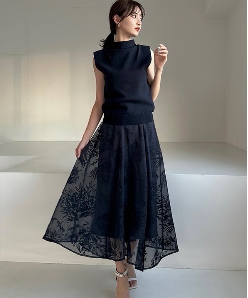 アニュアンス　ニット セットアップ ネイビー anuans（アニュアンス） セットアップ SMALL ネイビー レディース