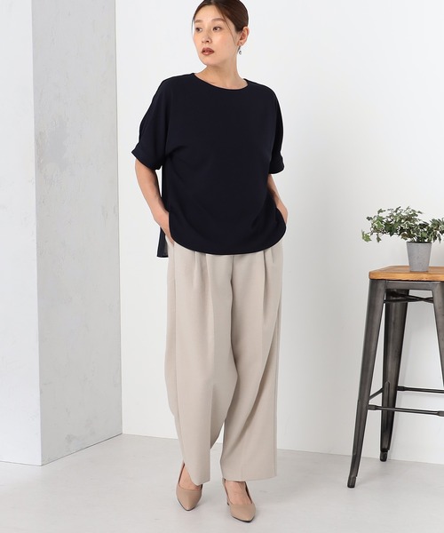 「GALLORIA」 半袖シャツ L ネイビー レディース_画像6