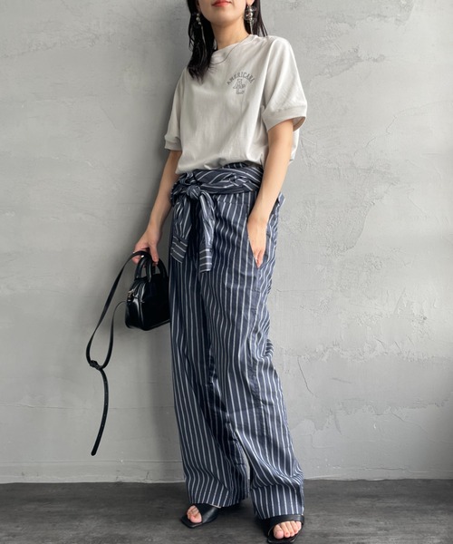 「AMERICANA」 半袖Tシャツ F スミクロ レディース_画像2