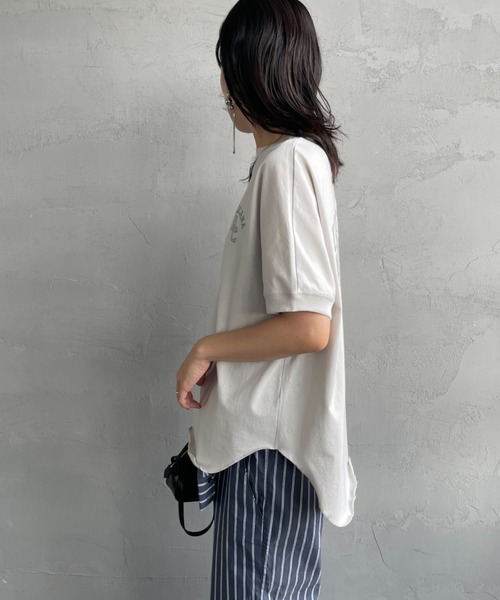 「AMERICANA」 半袖Tシャツ F スミクロ レディース_画像9