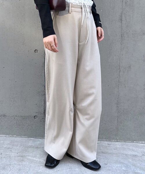 M-LINE パンツ 「mline」「新色BRN登場！」レースレイヤード