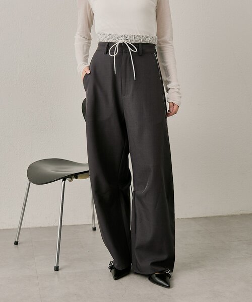 M-LINE パンツ 「mline」「新色BRN登場！」レースレイヤード