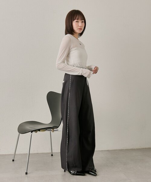 M-LINE パンツ 「mline」「新色BRN登場！」レースレイヤード