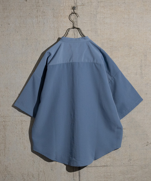 「JOHN'S CLOSET」 「HALHAM」半袖シャツ MEDIUM グレイッシュベージュ メンズ_画像7