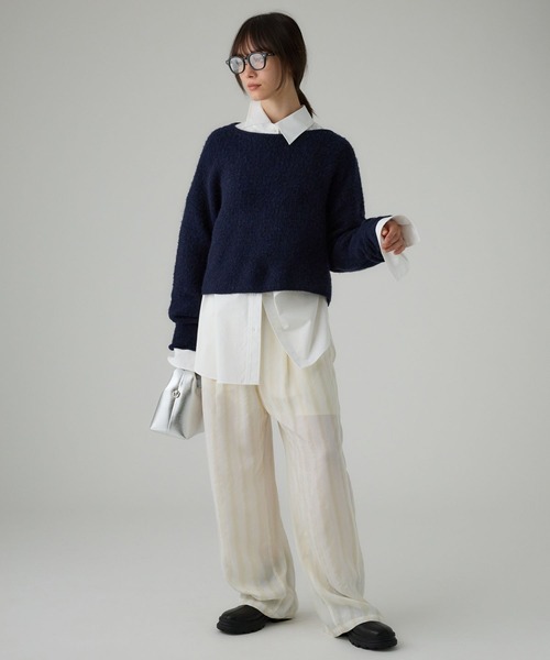 BABYLONE（バビロン） ニット セーター 編み柄ニットプルオーバー