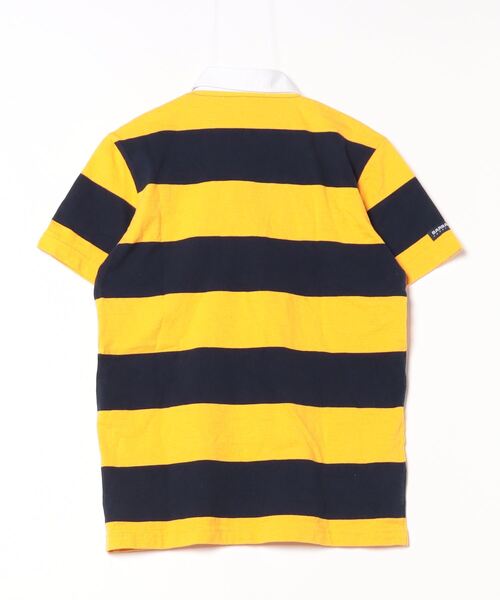 「Barbarian」 ボーダー柄半袖ポロシャツ X-SMALL イエロー メンズ_画像2