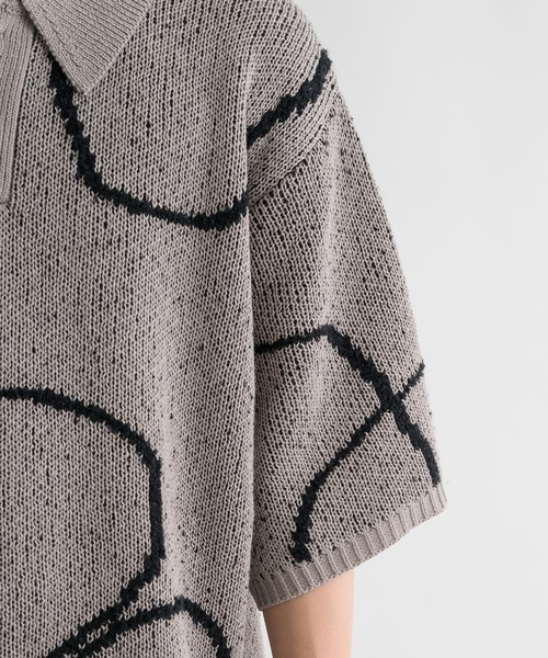 「epnok」 半袖ニット MEDIUM ダークブルー メンズ_画像3