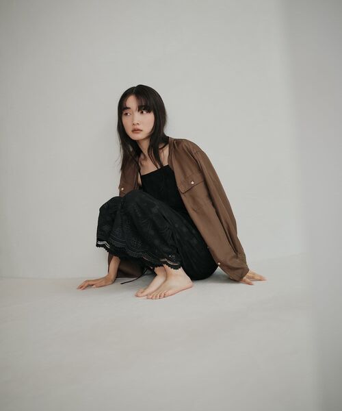 エンブロイダリースカーフセットオールインワン 【低身長・小柄女性】 エンブロイダリースカーフセットオールインワン | 小柄・低身長女性