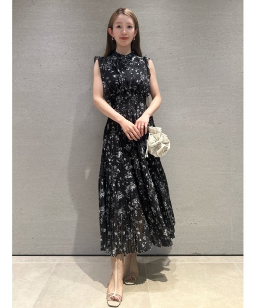 SNIDEL ツイード　ノースリーブ　ワンピース　黒　00 SNIDEL（スナイデル） ノースリーブワンピース 00 ブラック レディース