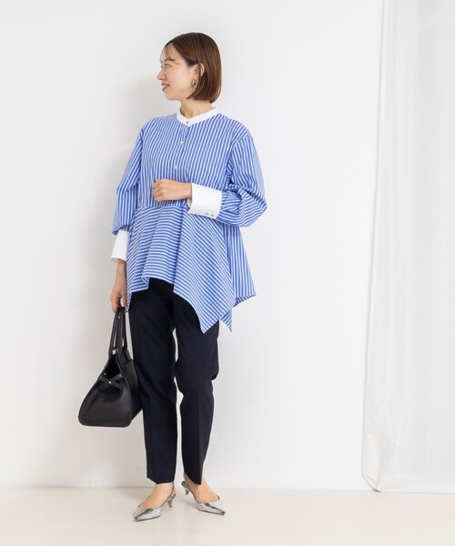 【セットアップ】ノーリーズソフィー ノーカラージャケット&テーパードパンツ NOLLEY'S Sophi（ノーリーズソフィー） パンツ 「セットアップ対応