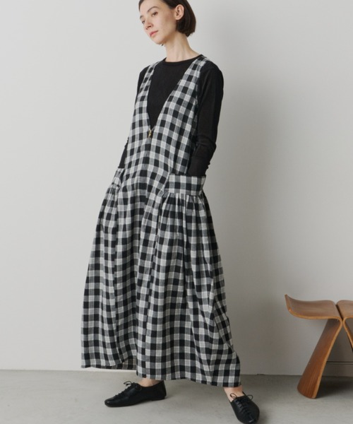 Libra Cue（リブラ キュー） ワンピース 2wayチェックワンピース