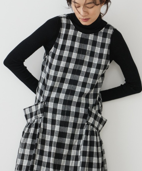 Libra Cue（リブラ キュー） ワンピース 2wayチェックワンピース