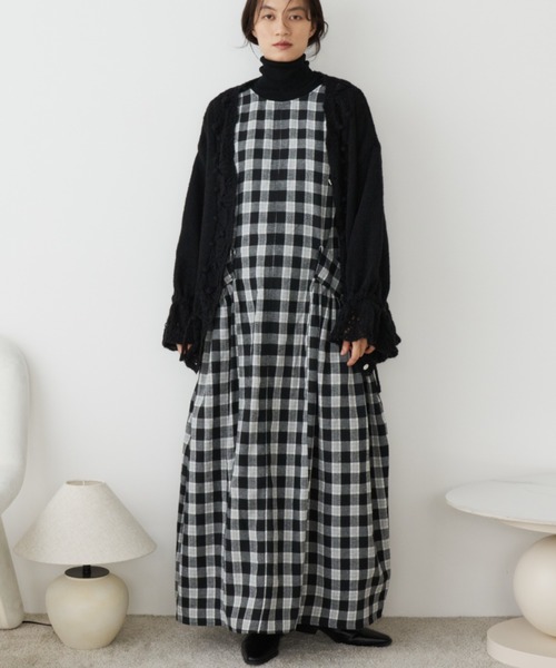 Libra Cue（リブラ キュー） ワンピース 2wayチェックワンピース