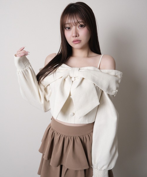 LIP SERVICE（リップサービス） tシャツ リボンオフショルロング