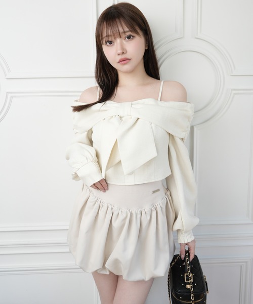 LIP SERVICE（リップサービス） ブラウス シャツ リボンオフショル